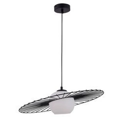 Nowoczesna lampa wisząca szklana kula SOL 1 czarny 32038