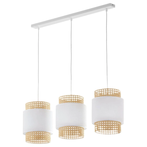 BOHO NEW WHITE LAMPA WISZĄCA 3 PŁ LISTWA 5654