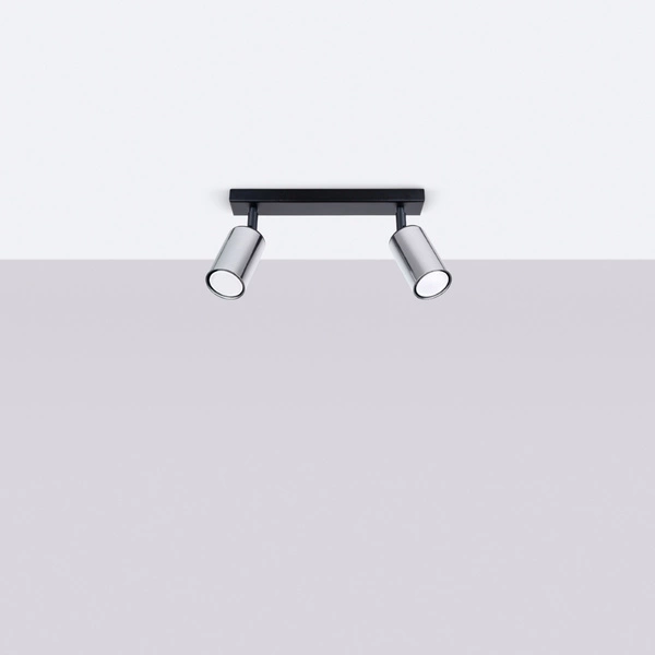 Plafon WINX 2 czarny/chrom