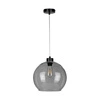 Lampa Wisząca Canberra 1xE27 Max.60W Czarny Metal/Przezroczysty Kabel PCV/Szkło Dymne 5500055