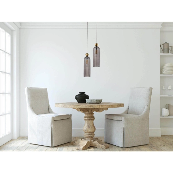 Lampa wisząca Piega 1, złoty/dymiony, 1x40W E14