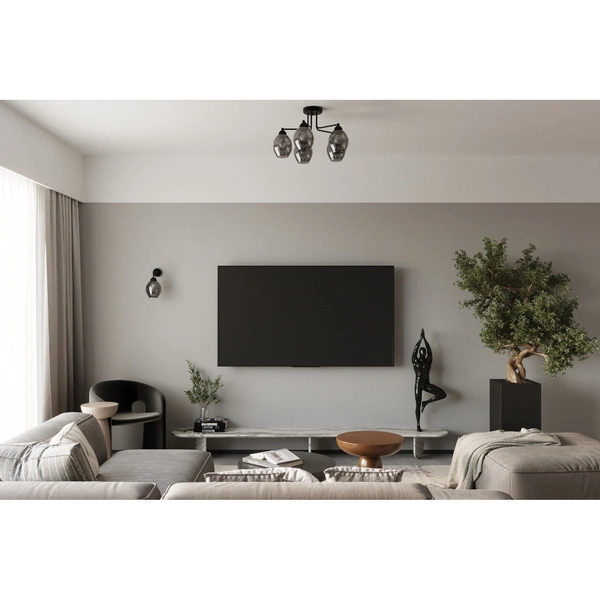 Żyrandol FILLAN 5, czarny/dymiony, 5x60W E27, SL.1145