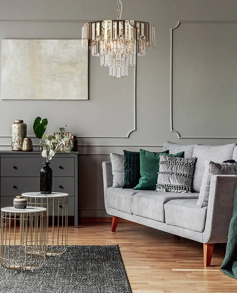 Żyrandol K-8174 z serii CAMERON GOLD