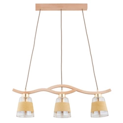 Lampa wisząca ALFA FORES PRO DREWNIANA 3xE14 68cm | 62545