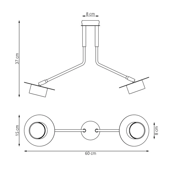 Lampa wisząca Emibig MIZU 2 BL 1448/2