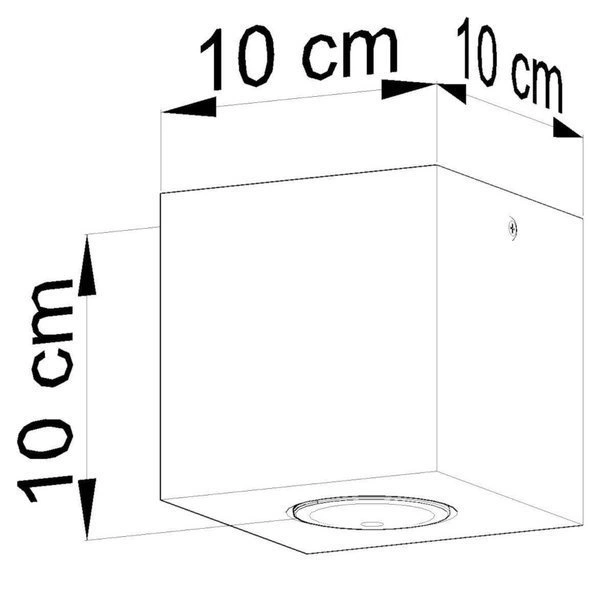 Plafon QUAD Naturalne Drewno, GU10 40W, SL.0493