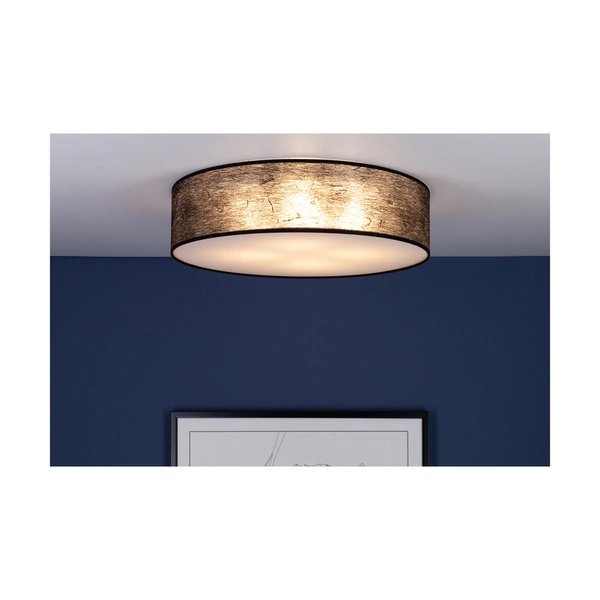 Lampa sufitowa Nevoa 4xE27 Max.25W Biały metal/czarny klosz z tkaniny 47954802