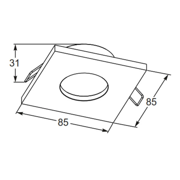 Spot sufitowy do łazienki oczko CHIPO DL GU10 50W IP54 | biały