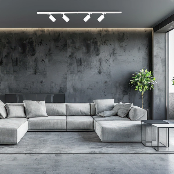 Zestaw Szynoprzewód 4xPipe Ring GU10 + Prowadnica 2x1m + Złączki - Biały