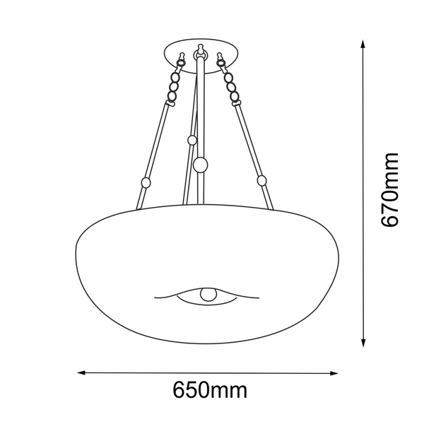 Lampa wisząca Button 65 - Mosiądz polerowany-złoty (650 mm) 8174 Antigo