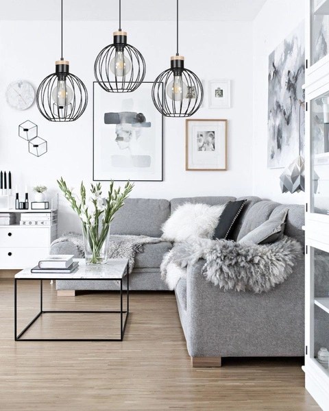 Lampa wisząca Emibig BARBADO 3 Czarny 754/3