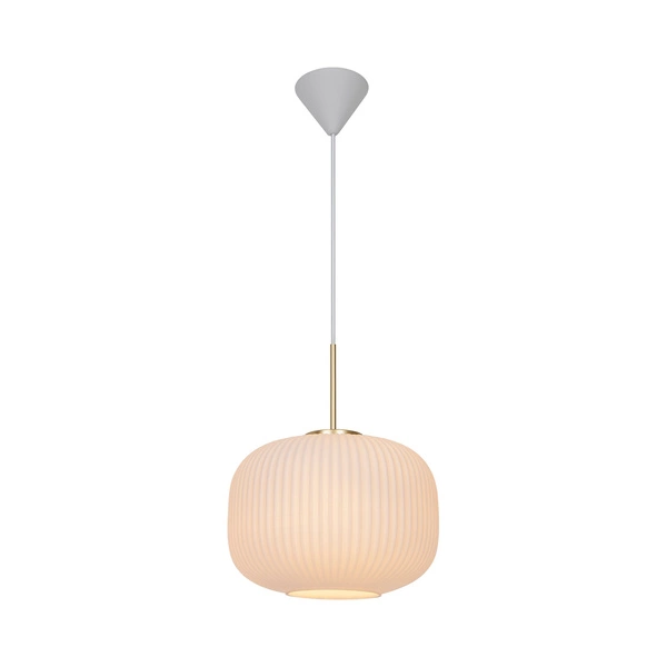 Lampa wisząca MILFORD E27 40W Szkło | Biały opal