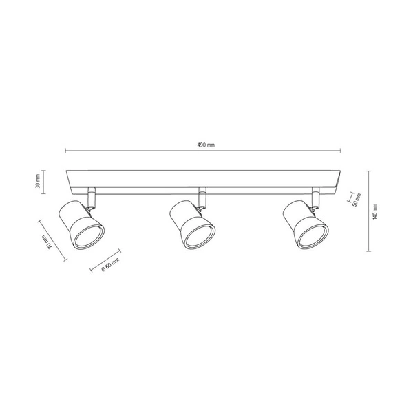 Lampa sufitowa Venla w zestawie 3xLED GU10 5W Drewno bukowe, orzechowe 2434376