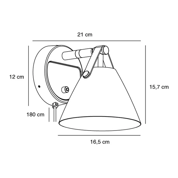 Kinkiet STRAP GU10 8W Metal | Czarny