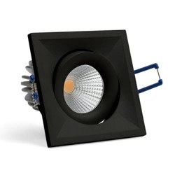 Oprawa wpuszczana oczko QUBO SQ 10W ciepła 3000K czarny szer. 8,2cm