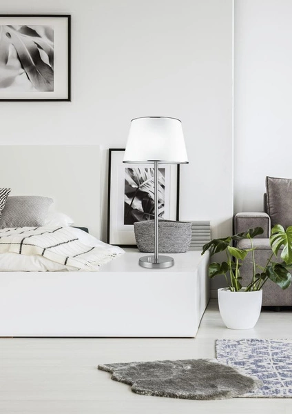 Lampa gabinetowa/stołowa/nocna IBIS 41-00913 satyna/biały 1x40W E14