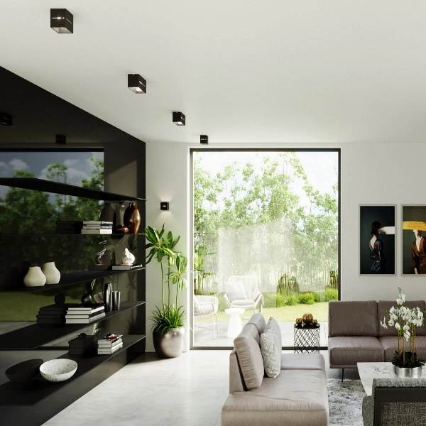 Nowoczesny plafon LOBO SL.0207 Czarny 1xG9