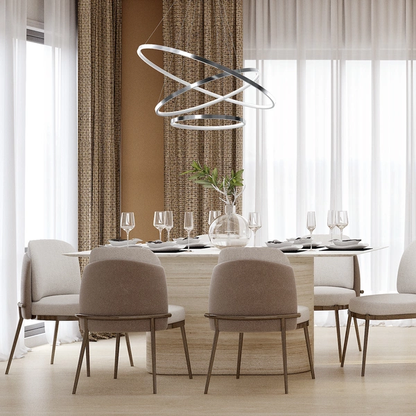 Lampa wisząca HOOP CHROME 93W LED