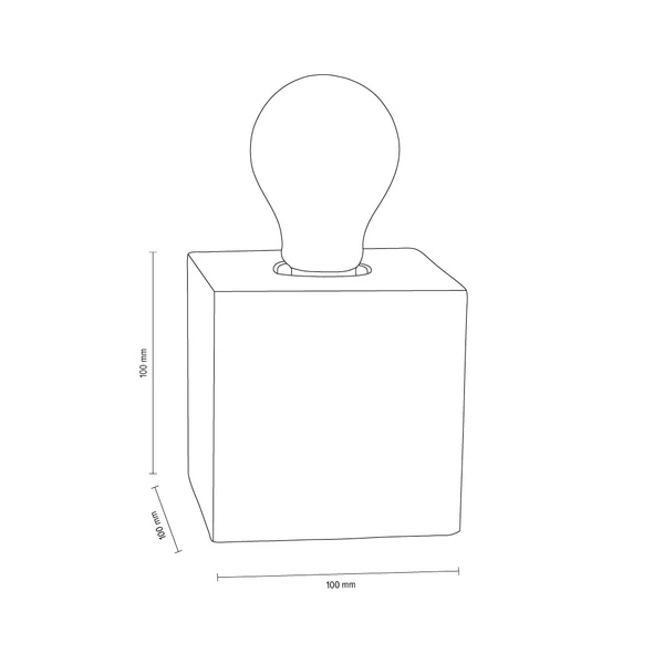 Sandy Lampa Stołowa 1xE27 Max.25W Piaskowiec/Transparentny 7090039