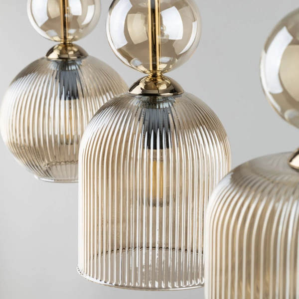 SOPHIA COGNAC LAMPA WISZĄCA 3XE14