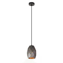 Lampa wisząca HARLEY śr. 15cm E27 | szary