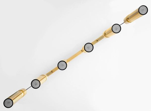 Nowoczesna Lampa wisząca ALAS wys. 120cm 6xG10 14W IP20 | Złoty