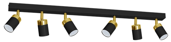 Lampa sufitowa JOKER, MLP6126, czarny/złoty, 6x8W GU10