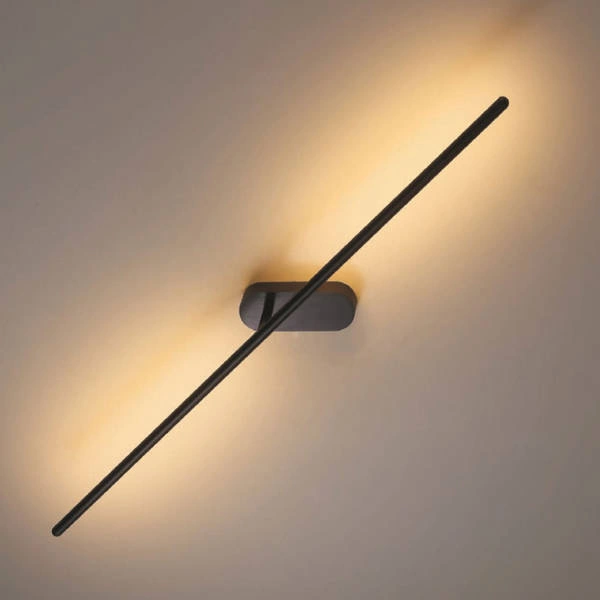 Nowoczesny kinkiet obrotowy LINE 243A 10W 3000K biała ciepła | Czarny