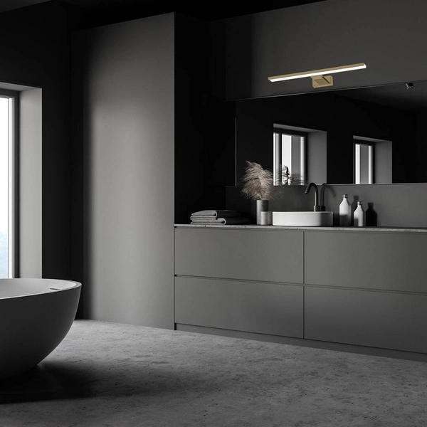 Kinkiet do łazienki lustro SHINE BRASS LED 13,8W 60cm | mosiądz