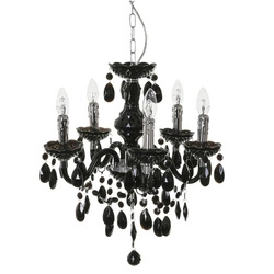 Lampa wisząca żyrandol Whiz śr. 48cm 5xE14 | czarny/chrom