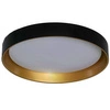 Plafon LED 31W Okrągły Czarno Złoty 50cm 3 Barwy Świecenia CCT Abruzzo Roma