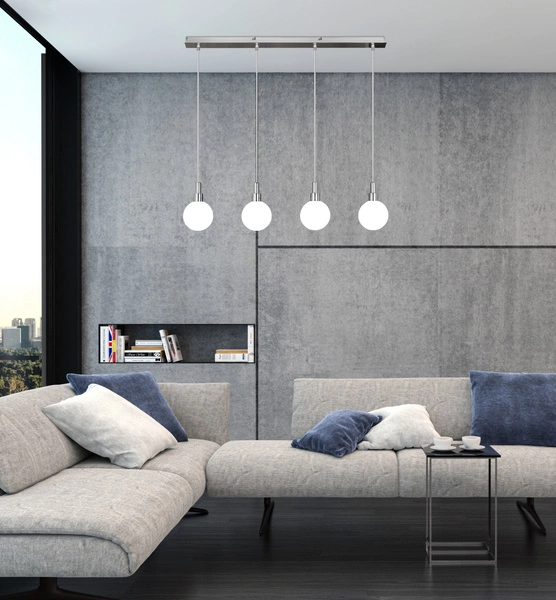 Lampa wisząca listwa MALDUS, 34-01474, chrom/biały, 4x40W G9