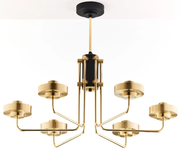 Żyrandol RAMIREZ wys. 64cm 6xE27 15W IP20 | złoty połysk