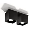 Plafon Sollux QUAD 2 Lampa sufitowa Aluminium czarny SL.0063