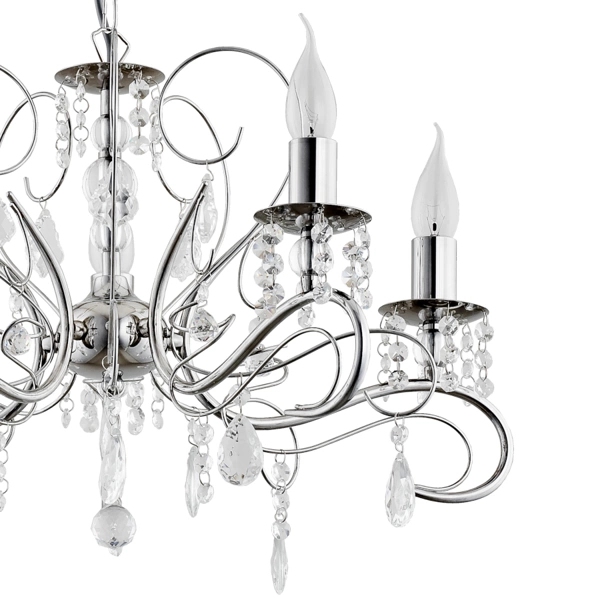 Żyrandol ALFA ASTOR CHROM 5xE14 57cm | 21585