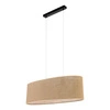 Jute Lampa Wisząca 2xE27 Max.40W Czarny/Transparentny/PVC/Beżowy 17910204