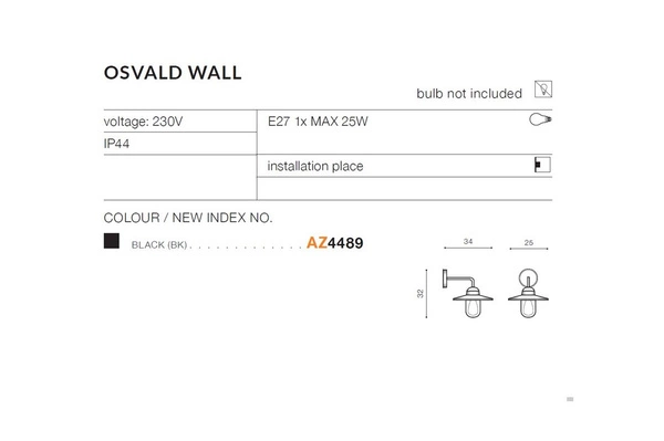 Azzardo OSVALD WALL 4489