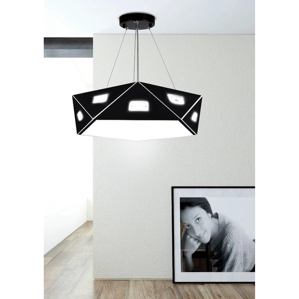 Nowoczesna lampa wisząca z kryształkami NEMEZIS 31-59130, 3x40W G9, czarna