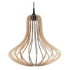 Lampa wisząca ELZA, naturalne drewno, czarny PCV, SL.0641