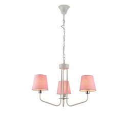 Lampa wisząca YORK LEDEA, 50203097, biały/różowy, 3x60W E14