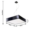 Lampa wisząca Sollux HORUS 45 Lampa  PVC, Stal, czarna 3x 15W LED , SL.0133