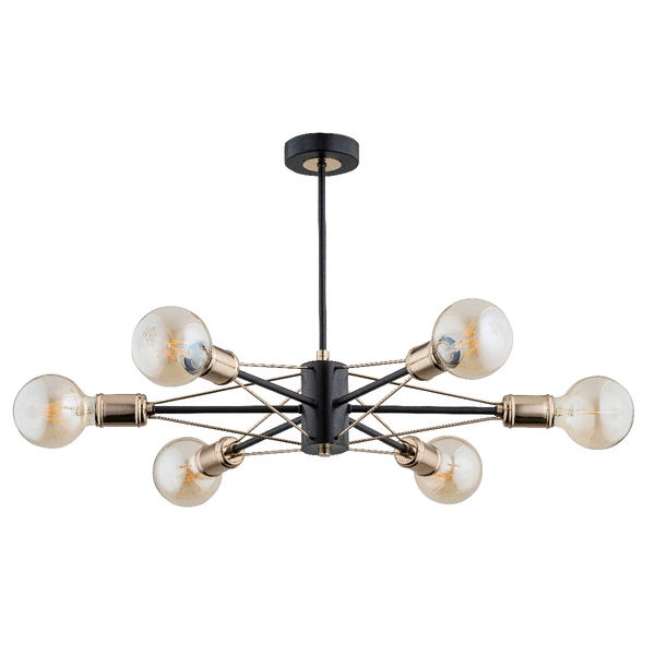 Lampa sufitowa ALFA TANDEM II CZARNA 6xE27 58cm | 62151