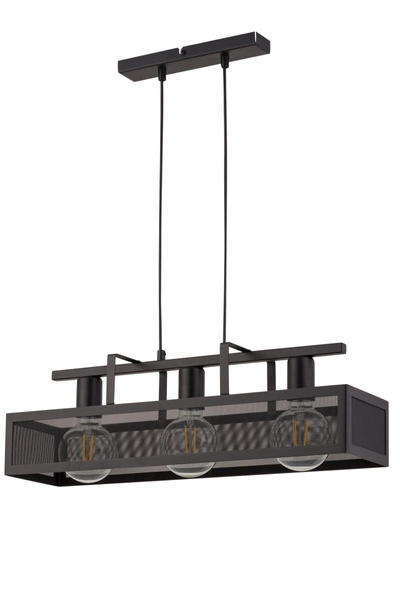 Lampa sufitowa wisząca siatka ALBERT 3 ZWIS czarny 32173