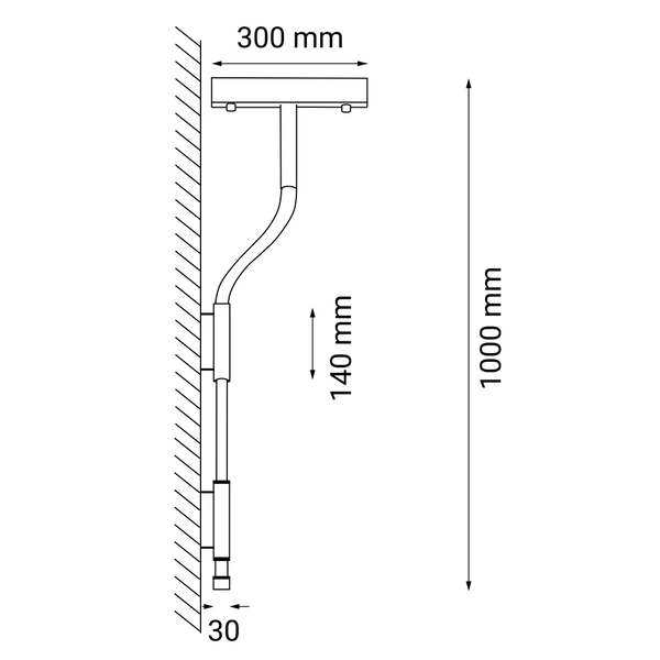 Kinkiet alha S - Czarny (1000 mm) 4000K 9068 Antigo
