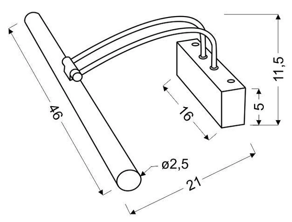 Kinkiet RENOIR 21-69726 złoto satyna 8W LED, barwa neutralna 4000K