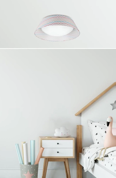 Lampa sufitowa dziecięca RIVER 45 cm, 14-62963, abażur kolorowy, 16W LED, barwa zimna 6500K