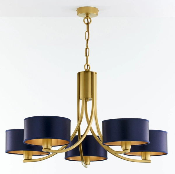 Klasyczny Żyrandol ARTHUR wys. 71cm 5xE27 15W IP20 | złoty połysk