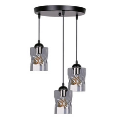 Lampa wisząca FELIS, 33-00200, czarny/dymiony, 3x60W E27