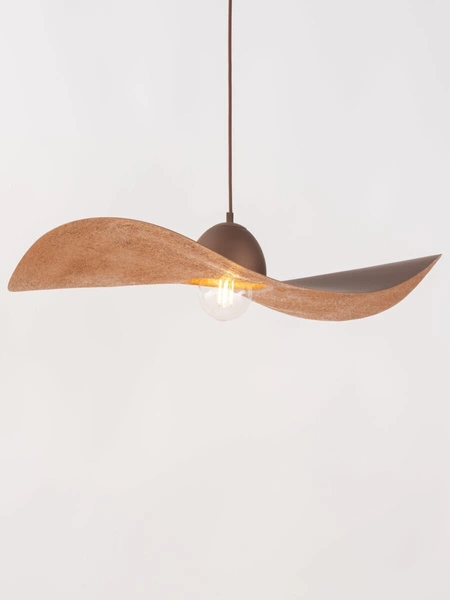 Designerska lampa wisząca KAPELLO L E27 60W śr. 76cm | brązowy
