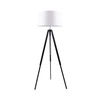 Lampa podłogowa TRIPOD drewno bukowe czarny abażur biały 6021004 6021004